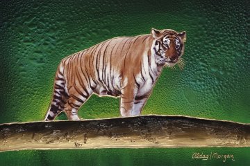 Tiger 24x36 Original Painting - Juergen Aldag Tiger 24x36 Original Painting - Juergen Aldag