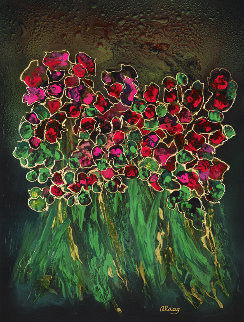 Garden 2000 40x30 Original Painting - Juergen Aldag Garden 2000 40x30 Original Painting - Juergen Aldag