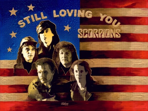 Still Loving You (Scorpions) 36x48  Huge Original Painting by Juergen Aldag