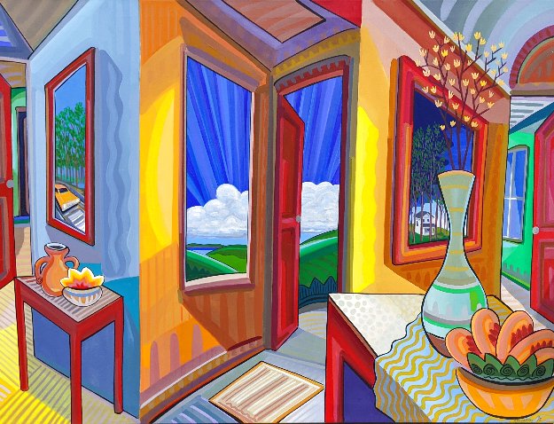 Upon a Moment 1997 36x48 Huge Original Painting - Jason Alexander