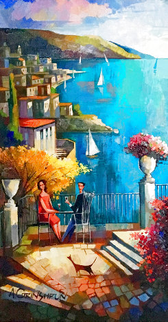 Our Kind of Date 2018 41x27 - Huge Painting Original Painting - Alex Grinshpun
