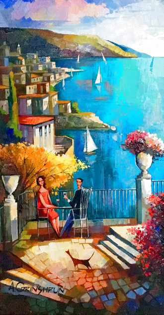 Our Kind of Date 2018 41x27 - Huge Painting Original Painting by Alex Grinshpun