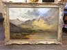 Untitled Landscape 30x42 - Huge - Signed Twice Original Painting by Alfred de Breanski - 1