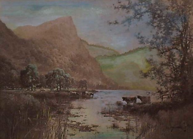 On Derwentwater 1916 Limited Edition Print by Alfred de Breanski On Derwentwater 1916 Limited Edition Print by Alfred de Breanski