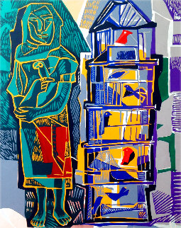 La Pajarera 1988 Limited Edition Print - Alfredo Zalce La Pajarera 1988 Limited Edition Print - Alfredo Zalce