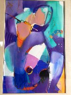 Woman With Violin 2010 48x35 Super Huge Original Painting by Ali Golkar - 1 Woman With Violin 2010 48x35 Super Huge Original Painting by Ali Golkar - 1