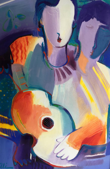 Man and Women with Instrument 2010 48x35 Original Painting by Ali Golkar Man and Women with Instrument 2010 48x35 Original Painting by Ali Golkar