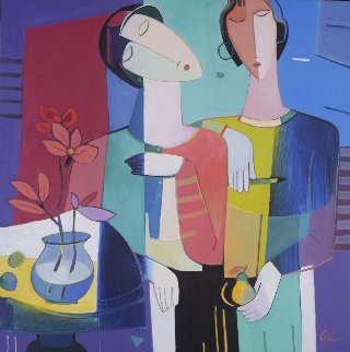 Perfect Pair 49x49 Original Painting - Ali Golkar Perfect Pair 49x49 Original Painting - Ali Golkar