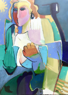 Morning Reflections 1996 41x33 Super Huge Original Painting - Ali Golkar Morning Reflections 1996 41x33 Super Huge Original Painting - Ali Golkar