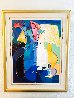 Untitled Abstract Portrait 1990 60x48 - Huge Original Painting by Ali Golkar - 2