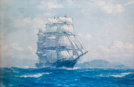 Orient Off Tristan De Cunha Lithograph on Canvas Limited Edition Print - John Allcott