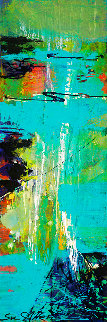 Harbor Lights 2018 12x36 Original Painting - Su Allen Harbor Lights 2018 12x36 Original Painting - Su Allen