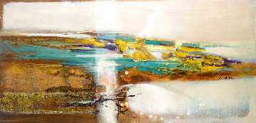 Panning Gold 29x60 Original Painting - Su Allen Panning Gold 29x60 Original Painting - Su Allen