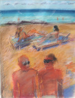 Untitled Beach Pastel Painting 1984 26x20 Works on Paper (not prints) by Carlos Almaraz - 0 Untitled Beach Pastel Painting 1984 26x20 Works on Paper (not prints) by Carlos Almaraz - 0