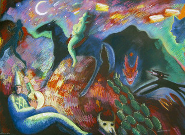 Southwest Song AP 1988 35x48 Limited Edition Print - Carlos Almaraz Southwest Song AP 1988 35x48 Limited Edition Print - Carlos Almaraz