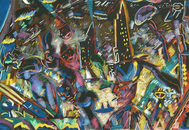 Laughing and Crying AP 1987 Limited Edition Print by Carlos Almaraz Laughing and Crying AP 1987 Limited Edition Print by Carlos Almaraz