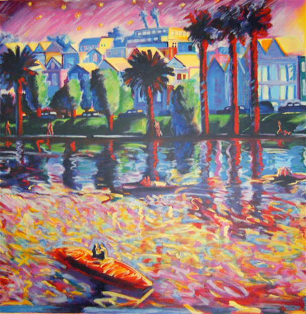 Echo Park 3 AP 1990 41x41 Limited Edition Print - Carlos Almaraz