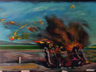 West Coast Crash AP 1990 Super Huge Limited Edition Print by Carlos Almaraz - 0 West Coast Crash AP 1990 Super Huge Limited Edition Print by Carlos Almaraz - 0