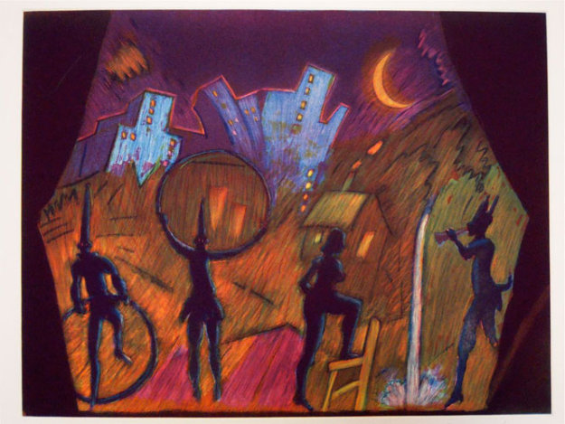 Moonlight Theater AP 1989 Limited Edition Print by Carlos Almaraz Moonlight Theater AP 1989 Limited Edition Print by Carlos Almaraz