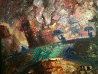 City on Fire 1988 18x16 (Los Angeles) California Original Painting by Carlos Almaraz - 3
