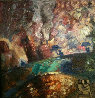 City on Fire 1988 18x16 (Los Angeles) California Original Painting by Carlos Almaraz - 0