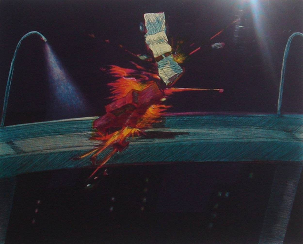 Deep Purple Crash PP 1999 Limited Edition Print by Carlos Almaraz Deep Purple Crash PP 1999 Limited Edition Print by Carlos Almaraz