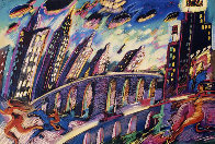 Growing City 1988 36x48 Super Huge Limited Edition Print by Carlos Almaraz - 0 Growing City 1988 36x48 Super Huge Limited Edition Print by Carlos Almaraz - 0