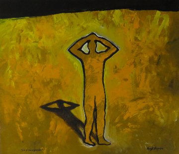 La Preocupacion 2012 39x47 Super Huge Original Painting - Angel Alonso La Preocupacion 2012 39x47 Super Huge Original Painting - Angel Alonso