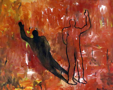 La Doble Moral 2011 31x39 Original Painting - Angel Alonso La Doble Moral 2011 31x39 Original Painting - Angel Alonso