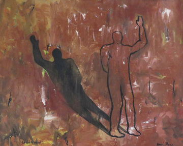 La Doble Moral 2011 31x39 Original Painting - Angel Alonso La Doble Moral 2011 31x39 Original Painting - Angel Alonso
