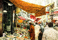 Rue Mouffetard 1984 I AP Paris Limited Edition Print by Harold Altman - 0 Rue Mouffetard 1984 I AP Paris Limited Edition Print by Harold Altman - 0