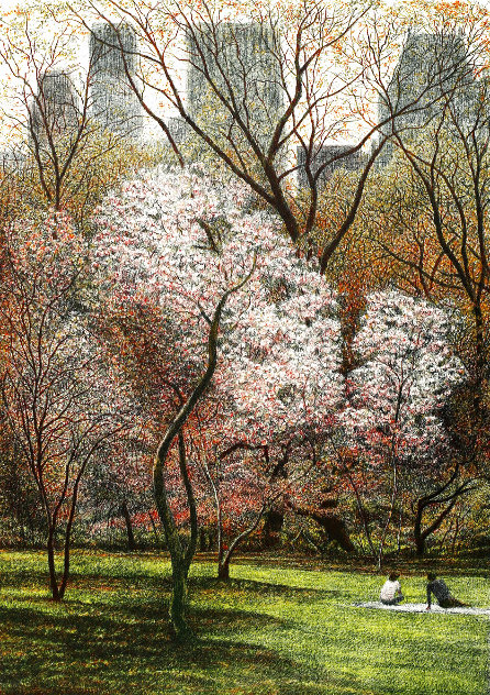 Spring Blossoms 1987 - Central Park - New York, NYC Limited Edition Print by Harold Altman