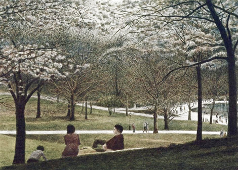 April AP 1985 - Central Park, New York - NYC Limited Edition Print - Harold Altman