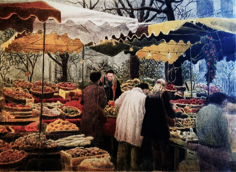 Rue Mouffetard II 1984 - Paris, France Limited Edition Print - Harold Altman