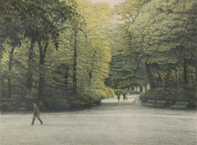 Jardin du Luxembourg 1984 Limited Edition Lithograph by Harold