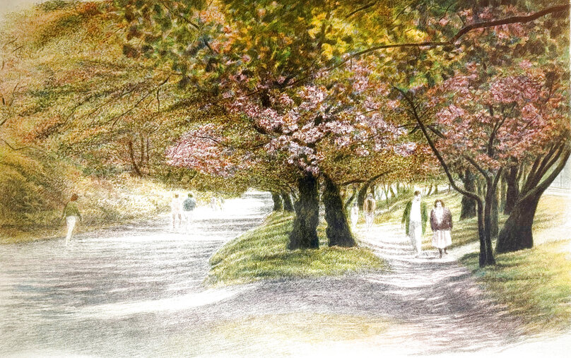 ハロルド・アルトマン「ニューヨークセントラルパーク春」リトグラフ 版画 サイン入り 額装 Harold Altman Limited Edition Prints For Sale, Wanted