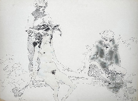 Untitled Portrait 1967 30x40 - Huge Works on Paper (not prints) - John Altoon