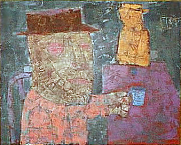 Coffee Drinkers 1953 26x32 Original Painting - John Altoon Coffee Drinkers 1953 26x32 Original Painting - John Altoon