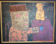Coffee Drinkers 1953 26x32 Original Painting by John Altoon - 2 Coffee Drinkers 1953 26x32 Original Painting by John Altoon - 2