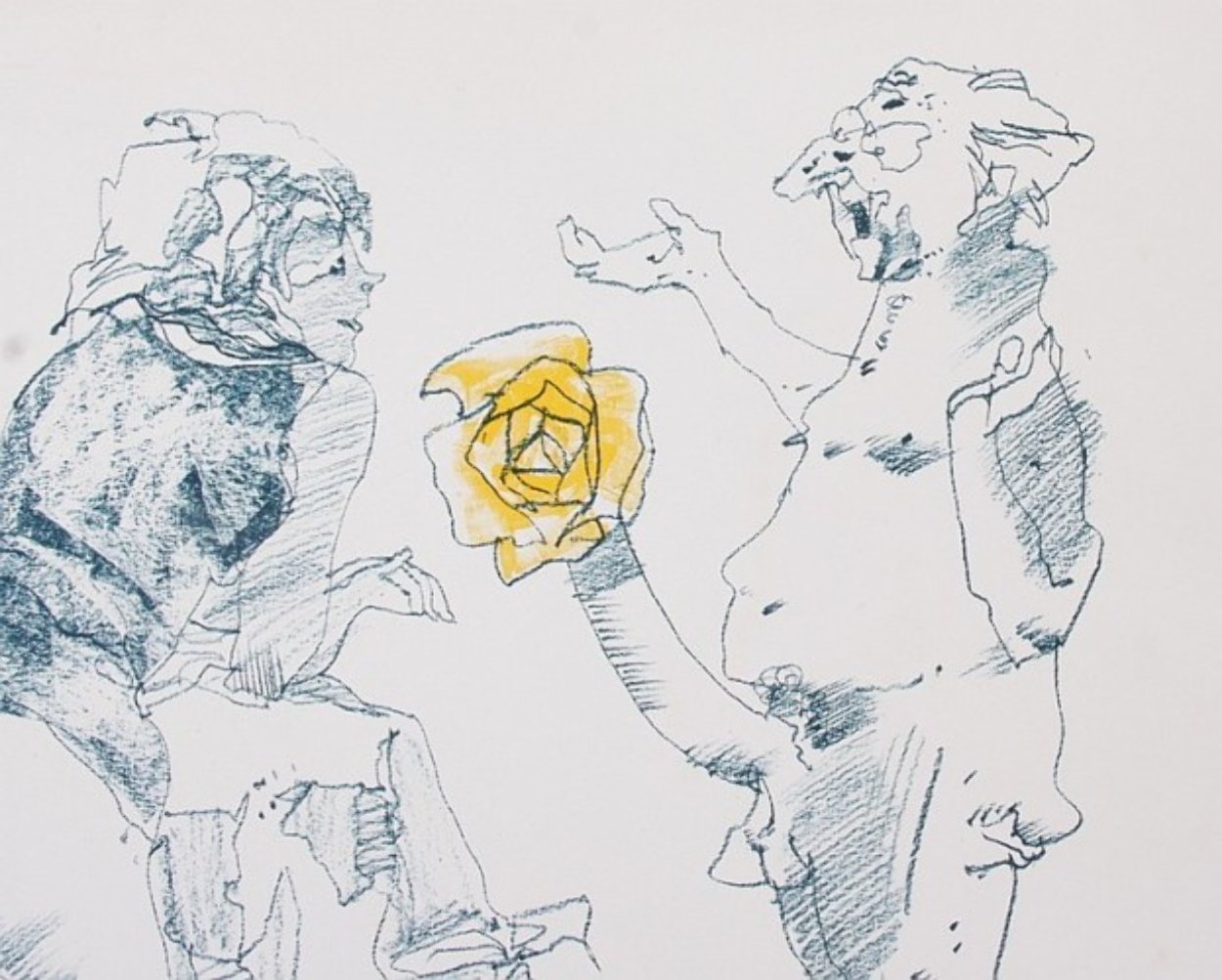 Untitled Lithograph 1967 Limited Edition Print by John Altoon Untitled Lithograph 1967 Limited Edition Print by John Altoon