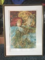 Mother And Child 1970 Early Limited Edition Print by Sunol Alvar - 3