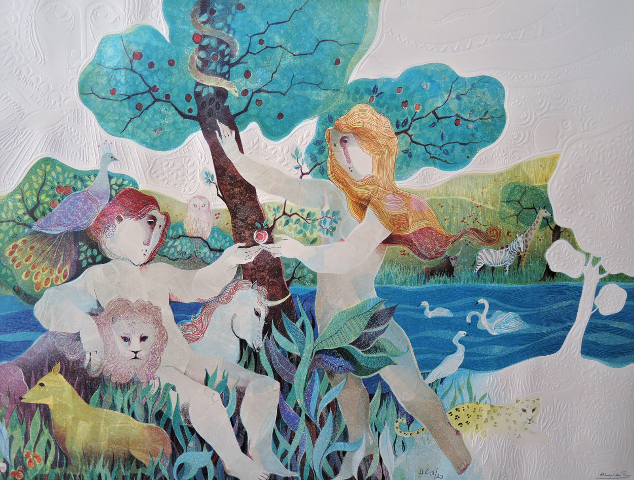 Garden of Eden 1988 Limited Edition Print by Sunol Alvar Garden of Eden 1988 Limited Edition Print by Sunol Alvar