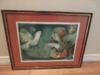 Woman With Guitar 1970 Limited Edition Print by Sunol Alvar - 1 Woman With Guitar 1970 Limited Edition Print by Sunol Alvar - 1