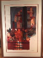 Untitled Village Scene Limited Edition Print by Sunol Alvar - 1 Untitled Village Scene Limited Edition Print by Sunol Alvar - 1