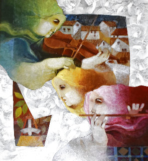 Todo Musicas 2010 32x35 Original Painting - Sunol Alvar Todo Musicas 2010 32x35 Original Painting - Sunol Alvar