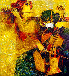 Musicians 1970 Limited Edition Print - Sunol Alvar Musicians 1970 Limited Edition Print - Sunol Alvar