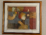 Le Regard Cache 1991 Huge 44x38 Limited Edition Print by Sunol Alvar - 1 Le Regard Cache 1991 Huge 44x38 Limited Edition Print by Sunol Alvar - 1