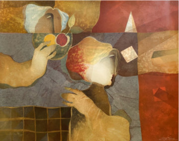 Le Regard Cache 1991 Huge 44x38 Limited Edition Print - Sunol Alvar Le Regard Cache 1991 Huge 44x38 Limited Edition Print - Sunol Alvar