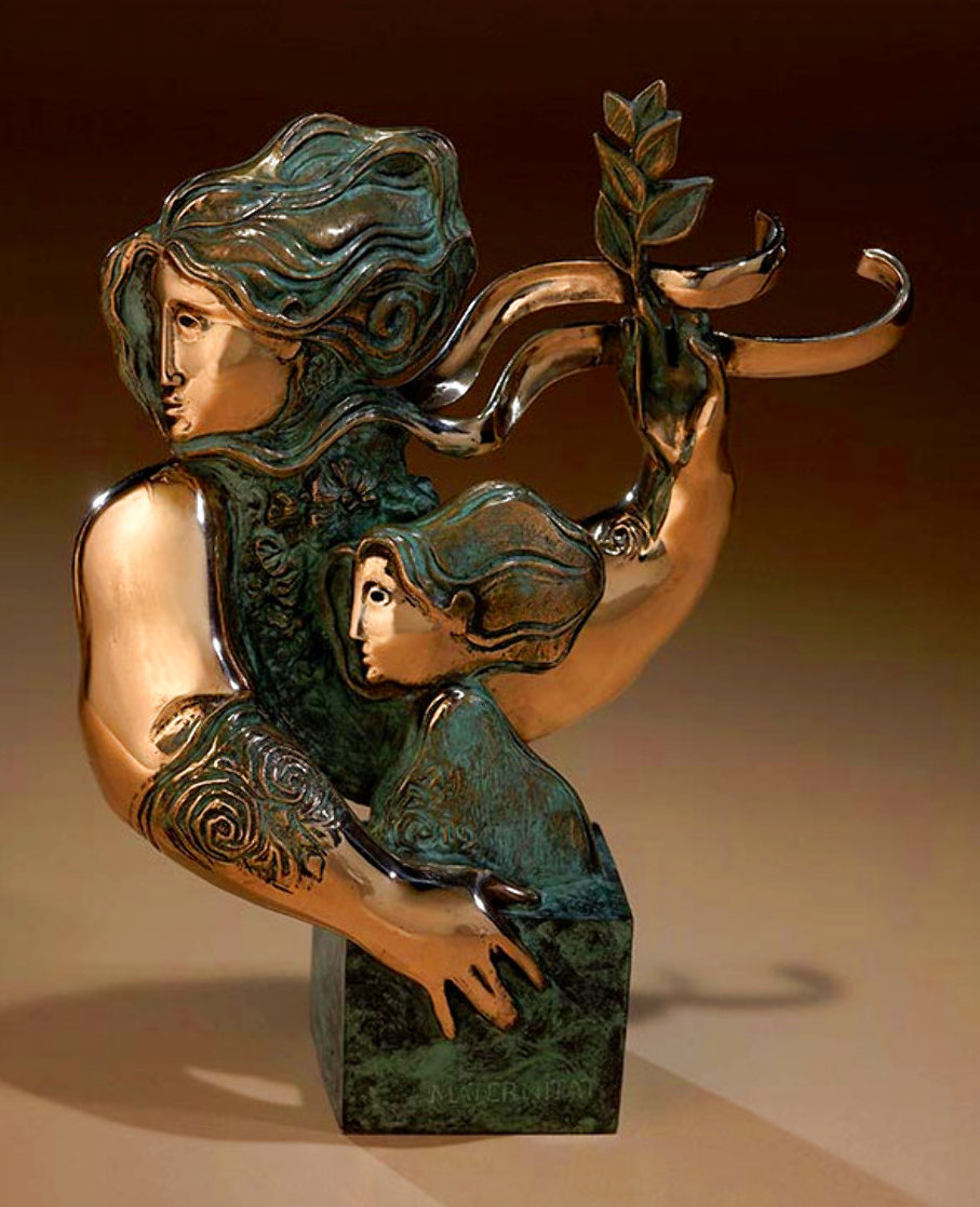 Maternity Bronze Sculpture 2010 13 in Sculpture by Sunol Alvar