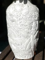 Les Temps De Nos Jours EA Porcelain Vase /  Sculpture 1993 17 in  Sculpture by Sunol Alvar - 2